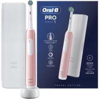 НАБОР ЭЛЕКТРИЧЕСКАЯ ЗУБНАЯ ЩЕТКА ORAL-B PRO 1 РОЗОВЫЙ 3 РЕЖИМА ЧЕХОЛ