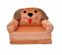 Fotelik Dla Dzieci Siedzisko Pies Rozkładany Fotel Pluszowy Sofa Pufa