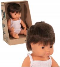 Miniland lalka chłopczyk Europejczyk brunet 38 cm, lalka chłopak