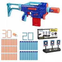 PISTOLET NERF ZESTAW STORMCHARGE WILD EDITION F7376 50 STRZAŁEK + TARCZA