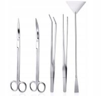 Набор инструментов 5 шт. ножницы для ухода за аквариумом пинцет шпатель