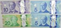 8.ha.Zest.Canada, Banknoty szt.4, St.3+