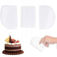 ŁOPATKA DO DEKORACJI CIAST DEKORATOR SZPATUŁKA DO CIASTA TORTU 3 szt.