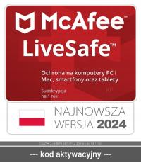 McAfee Live Safe без ограничений должностей на 1 год