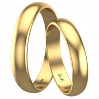 KLASYCZNE OBRĄCZKI ZE ZŁOTA PRÓBY 585 PÓŁOKRĄGŁE 4,5 MM