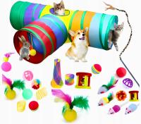 Набор игрушек для кошек Рыба мышь удочка большой туннель кошачий домик 22 ele