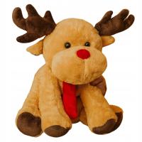 MASKOTKA PLUSZAK DUŻY RENIFER 3W1 PRZYTULANKA NA ŚWIĘTA PODUSZKA 45 CM KOC
