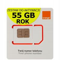 Стартер мобильный интернет для Orange Free 55 Гб на год sim-карта 4G LTE