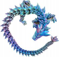 Дракон большой дракон сине-зеленый 3D печатный 60 см Радуга
