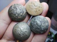 Guzik Wojsko Polskie IIRP wz. 1917 - 4 szt. legionowy ŁADNE STANY! ZESTAW