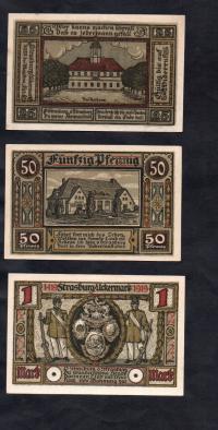 KOLEKCJA NIEMCY -- STRASBURG -- 1921 rok, 3 sztuki