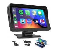 APHQUA Przenośne bezprzewodowe radio samochodowe Apple CarPlay i Android