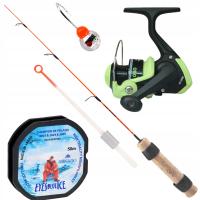 МОРМЫШСКИЙ набор для подледной рыбалки, рыболовная катушка, рыболовная леска Kiwok Mormyszka MIKADO