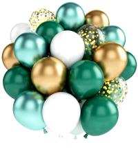 60шт зеленые золотые шары свадьба свадьба бал набор причастие конфетти день рождения