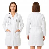 Женский медицинский халат белый лабораторный студенческий медицинский униформа
