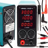 2× Zasilacz laboratoryjny 30V 10A Yihua Przewody Pomiarowe SMD Pęseta z Sondą
