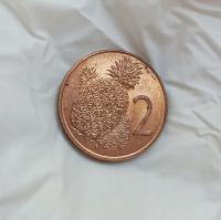 WYSPY COOKA - 2 CENTS 1973 - Elżbieta II - bardzo ładna