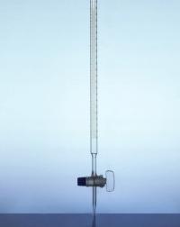 biureta prosta kran szklany skala brąz kl B 025ml