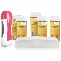 Набор для депиляции нагреватель воска 100x полоски 5X медовый воск