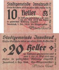 Austria - Insbruk - 10,20 Heller - 1918 - St.1/1-