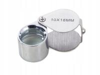 Карманная ювелирная лупа 10X18 мм mg55366 стальной складной корпус