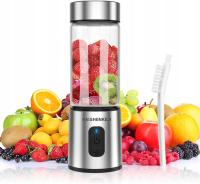 Blender kielichowy PAISHENKEJI Akumulatorowy Blender do smoothie 120W 120 W srebrny/szary