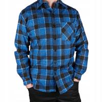 Мужская фланелевая рабочая рубашка из 100% хлопка, синяя клетчатая рубашка-3XL