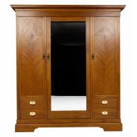 SZAFA PÓŹNA SECESJA TRZYDRZWIOWA DUŻA SECESYJNA STARA ANTYK DĄB MAT