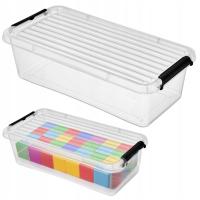 Pojemnik plastikowy 6l z pokrywą zamykany organizer do przechowywania box