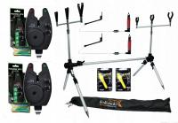 STANOWISKO KARPIOWE ROD POD + 4 SYGNALIZATOR ZESTAW -STOJAK WĘDKARSKI