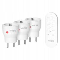 Набор беспроводных розеток Virone с дистанционным управлением 3 1 2300 Вт 3 1