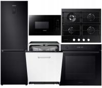 Набор Samsung Духовка Плита Холодильник Посудомоечная Машина Микроволновая Печь Черный