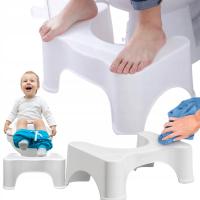 Podnóżek stołek toaletowy łazienkowy podest biały schodek podest WC DUŻY