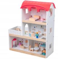 Большой деревянный двухэтажный кукольный домик лифт мебель аксессуары набор XXL