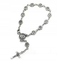 Różaniec do samochodu dla kierowcy - Św. Benedykt medal krzyż Benedykta