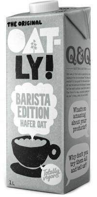OATLY BARISTA NAPÓJ OWSIANY MLEKO ROŚLINNE BEZ LAKTOZY 1L BARMAŃSKIE