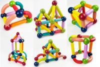 DUŻE KLOCKI MAGNETYCZNE PAŁECZKI MAGNETYCZNE XXL 64szt