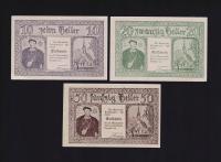 KOLEKCJA AUSTRIA -- HOLZHAUSEN -- 1920 rok, 3 sztuki