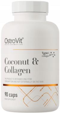 OstroVit Coconut&Collagen KOLAGEN MORSKI + Olej MCT z kokosa SKÓRA 90 kaps.