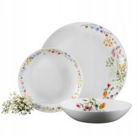 TALERZE ZESTAW OBIADOWY DLA 6 OSÓB SERWIS KOMPLET 18 SZTUK AMBITION