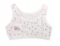 Top stanik biustonosz dziewczęcy bawełnianyDONELLA BIAŁY KROPKI 122-128