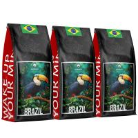 Kawa ziarnista 1kg x3 Brazylia Arabica 100% Świeżo Palona BLUE ORCA+ GRATIS