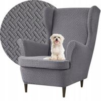 POKROWIEC NA FOTEL USZAK ELASTYCZNY ŻAKRAD JODEŁKA PREMIUM OEKO TEX