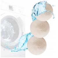 WEŁNIANE KULE DO SUSZARKI PRANIA ZMIĘKCZAJĄCE ZESTAW 3 SZT