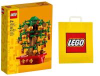 Zestaw Prezent Klocki LEGO ICONS 40648 DRZEWKO Pomyślności PACHIRA + Torba