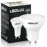 Светодиодная лампа GU10 5,5 Вт = 50 Вт SMD 6000K Cold Premium LEDLUX не мигает