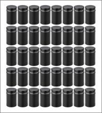 Dystanse montażowe czarne 100 sztuk inox 12X25mm