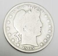 USA half dollar 50 cents 1905 Barber