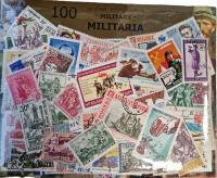 Набор из 100 почтовых марок-военные