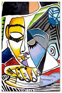 Картина ручная роспись Пабло Пикассо голова читающей женщины 60x90